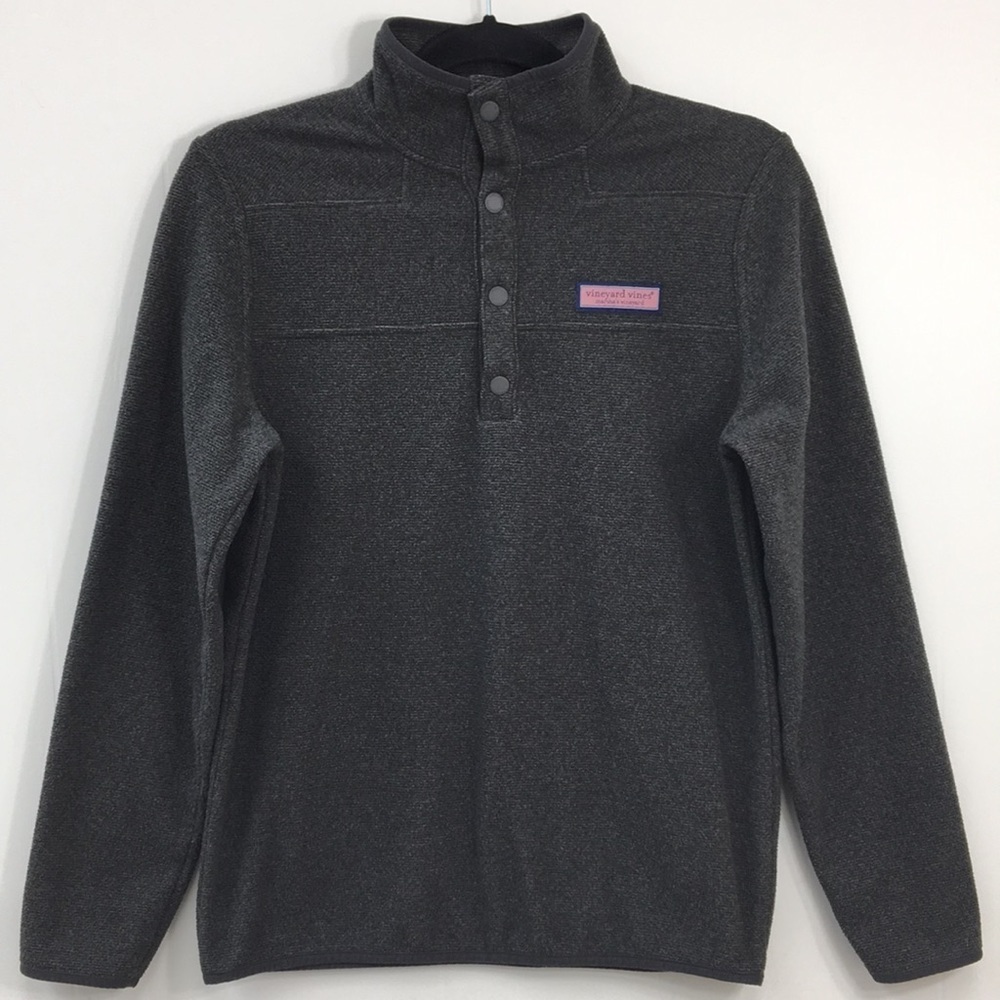 Vineyard Vines Girls Quarter Button Pull Over Fleece Size 14/16 GREAT Condition